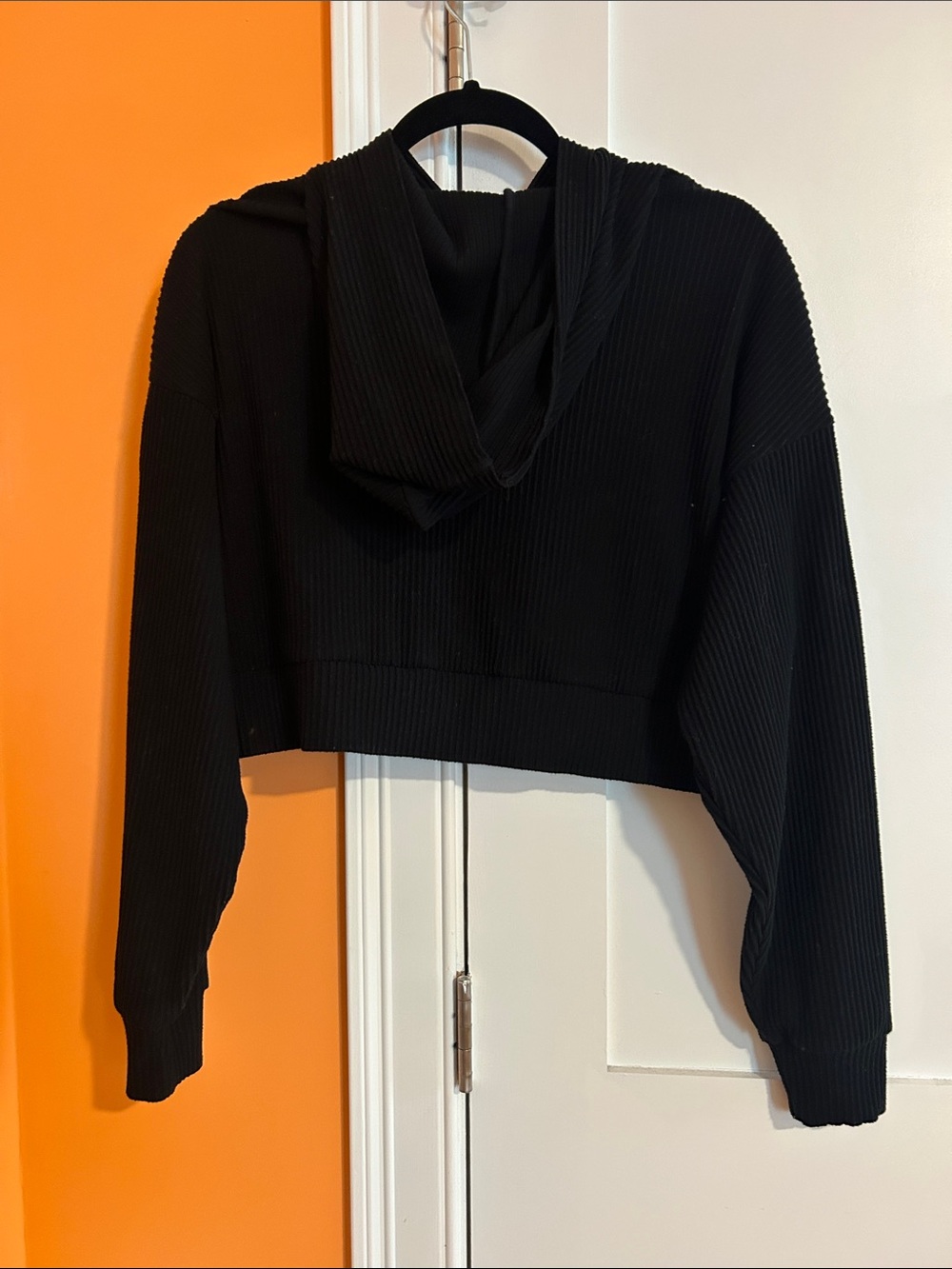 ALO Yoga Black Ribbed Muse Hoodie - Picture 4 of 4